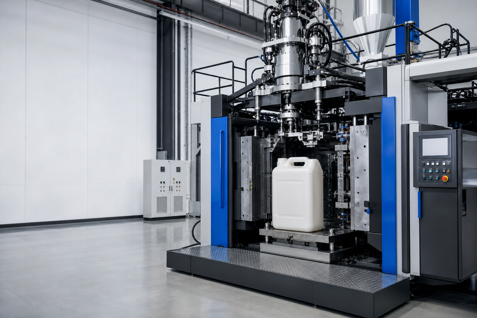 Blog perusahaan terbaru tentang How to Choose the Right Extrusion Blow Molding Machine for 20L–30L HDPE Jerry Cans