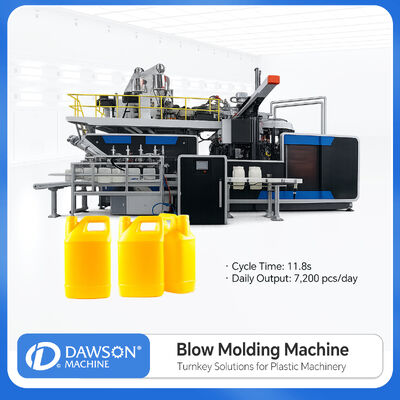 Beli High Speed 6 Station Rotary Blow Molding Machine untuk Produksi Botol HDPE Jerry Can 25L online manufacture