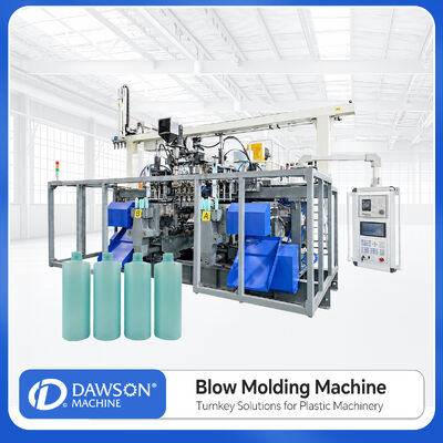 Beli Industri 4 Kepala Double Station Blow Molding Machine dengan sistem otomatis deflashing untuk wadah plastik online manufacture