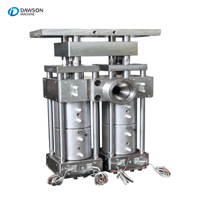 Monolayer Extrusion Blow Molding Machine Double Head Die Head Untuk botol HDPE 2L