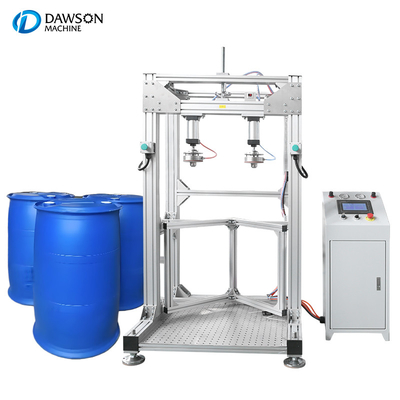 Otomatis Minyak Kimia 200L Drum Leak Tester Double Kepala HDPE Jerrycan Leak Deteksi Mesin pengujian