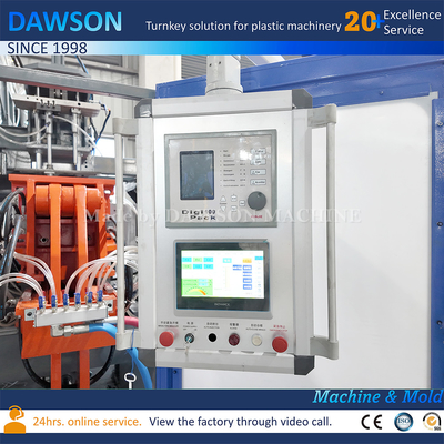 Mesin Cetak Blow Canister Double Station Double Die Head Plastic HDPE 5L 10L EURO ADBLUE