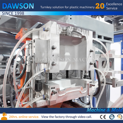 Mesin Cetak Blow Canister Double Station Double Die Head Plastic HDPE 5L 10L EURO ADBLUE