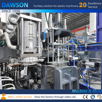 1400ml Besar Leher Kaleng HDPE Extrusion Blow Molding Mesin