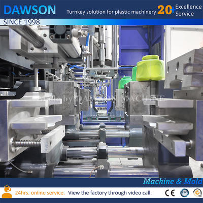 1400ml Besar Leher Kaleng HDPE Extrusion Blow Molding Mesin