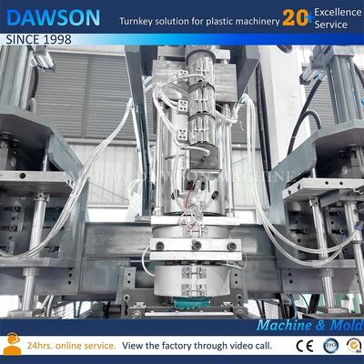 Mesin Extrusion Blow Molding Output 130 Kg Per Jam Untuk HDPE Jerrycan 5L Manufaktur Plastik Kecepatan Tinggi