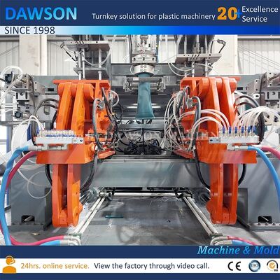 Mesin Extrusion Blow Molding Output 130 Kg Per Jam Untuk HDPE Jerrycan 5L Manufaktur Plastik Kecepatan Tinggi