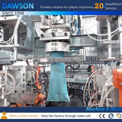 Mesin Extrusion Blow Molding Output 130 Kg Per Jam Untuk HDPE Jerrycan 5L Manufaktur Plastik Kecepatan Tinggi