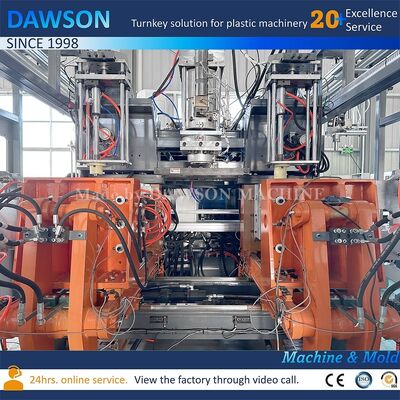 13.8kw Screw Heating Power Double Station Canister Making Machine for PE Plastic Pesticide Bottle Extrusion Blow Molding Mesin untuk membuat botol pestisida plastik