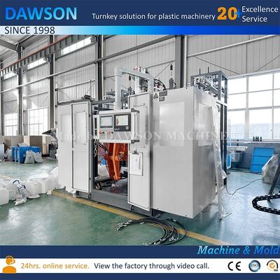 13.8kw Screw Heating Power Double Station Canister Making Machine for PE Plastic Pesticide Bottle Extrusion Blow Molding Mesin untuk membuat botol pestisida plastik