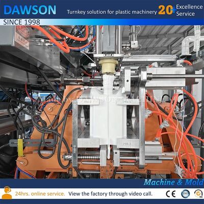 13.8kw Screw Heating Power Double Station Canister Making Machine for PE Plastic Pesticide Bottle Extrusion Blow Molding Mesin untuk membuat botol pestisida plastik