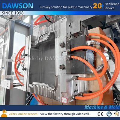 13.8kw Screw Heating Power Double Station Canister Making Machine for PE Plastic Pesticide Bottle Extrusion Blow Molding Mesin untuk membuat botol pestisida plastik