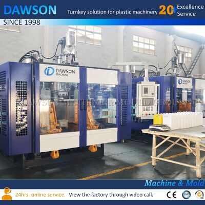 Botol Double Station Hdpe Extrusion Blow Molding Machine Screw L D Ratio 24 Dirancang untuk Pabrik Botol Susu 1,5L