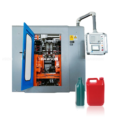 2L 4L HDPE Plastik Lini Produksi Botol Minyak Pelumas Stasiun Ganda 75mm Sekrup Ekstrusi Mesin Blow Moulding